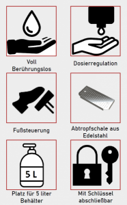 Händedesinfektionsständer Details